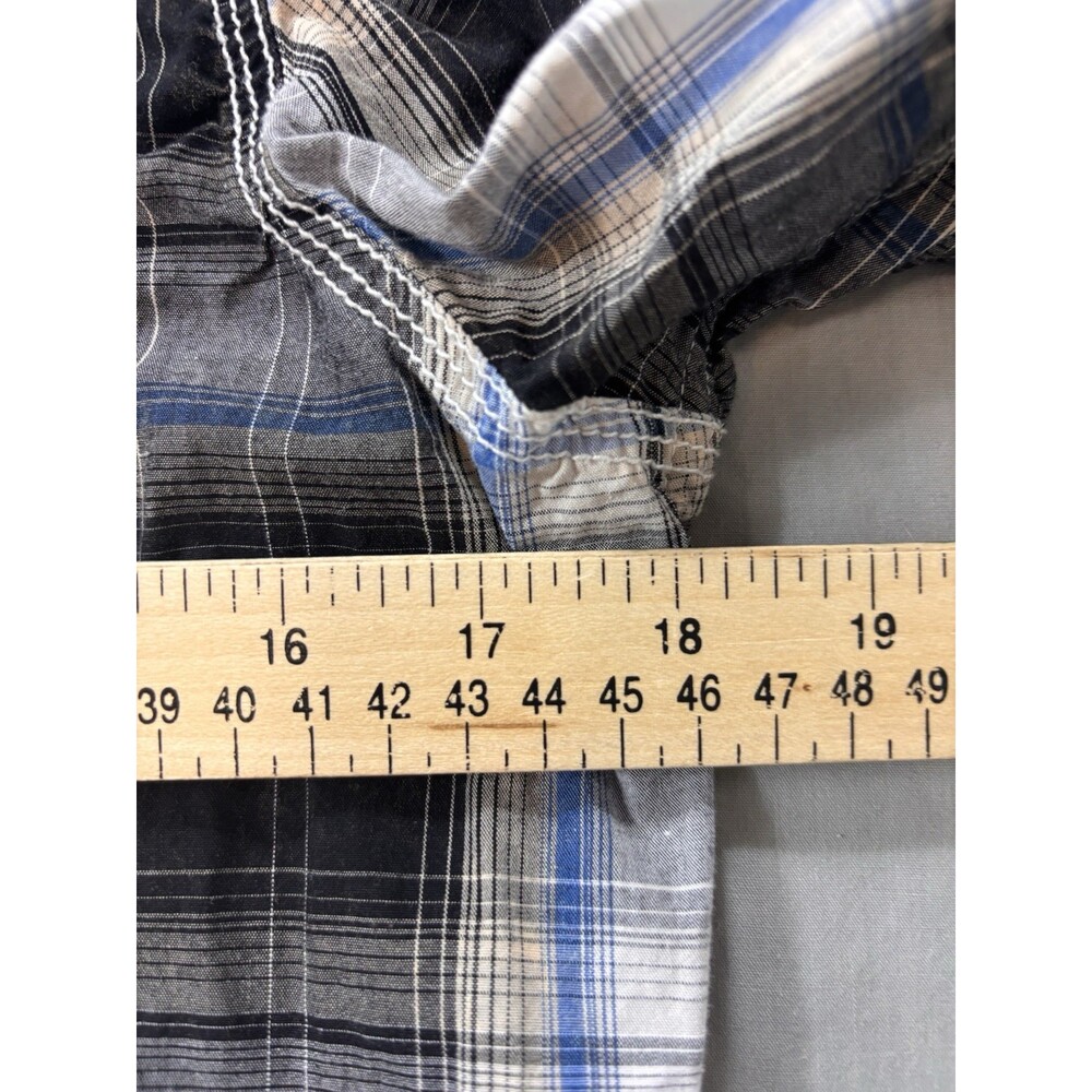 Rock & Roll Cowboy Shirt Mens Large Purple Plaid Pearl Snap Western Cowboy - Picture 7 of 10